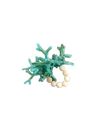 PORTA GUARDANAPO CORAL TURQUESA (UNIDADE)