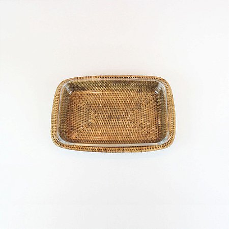 SUPORTE / TRAVESSA RETANGULAR EM RATTAN MAYA - G