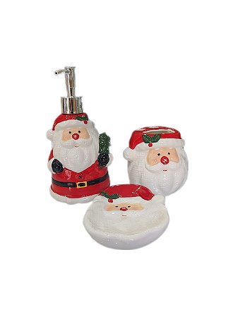 KIT PARA BANHEIRO NOEL COM 3 PÇS