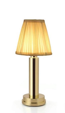 ABAJUR DOURADO DE MESA