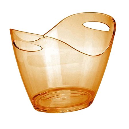 BALDE DE GELO / CHAMPAGNEIRA EM ACRÍLICO CARAMELO