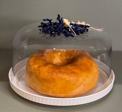 BOLEIRA / PORTA BOLO MARAGOGI ACRÍLICO CORAL AZUL - M