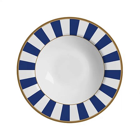 PRATO FUNDO STRIPE AZUL - UNIDADE
