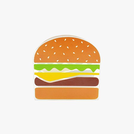 PORTA GUARDANAPO DE VIDRO - HAMBÚRGUER (LINHA HAMBURGUER)