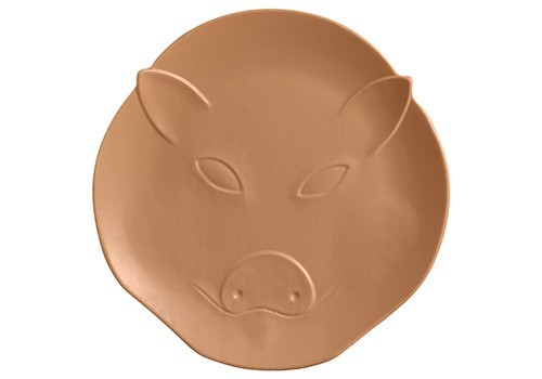 PRATO RASO / SOUSPLAT MARROM MATTE PIG / FEIJOADA