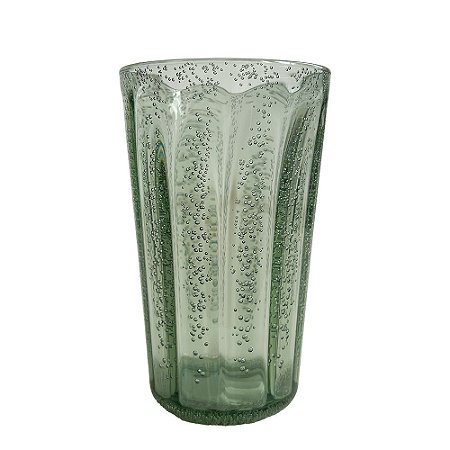 COPO ALTO BOLHAS ACRÍLICO VERDE