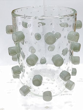 VASO EM MURANO PINHAS - CRISTAL