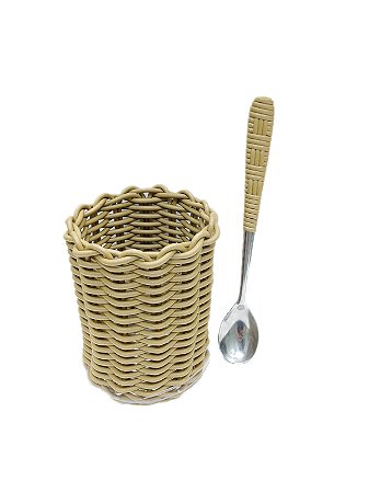 PORTA GELÉIA / LATA TRANSCOSO COM COLHER VIME CARAMELO