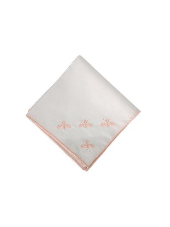 GUARDANAPO BRANCO COM BORDADO ABELHA