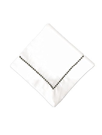GUARDANAPO BRANCO COM POA VERDE MUSGO