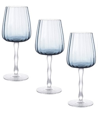 TAÇA EM VIDRO AZUL - UNIDADE