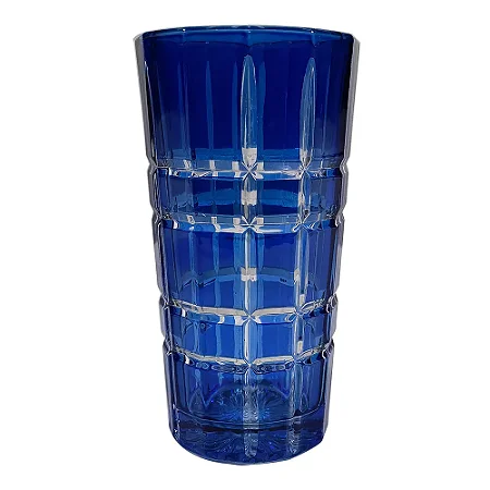 COPO LONG DRINK EM VIDRO AZUL