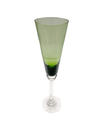 TAÇA ALTA LILI VERDE E TRANSPARENTE