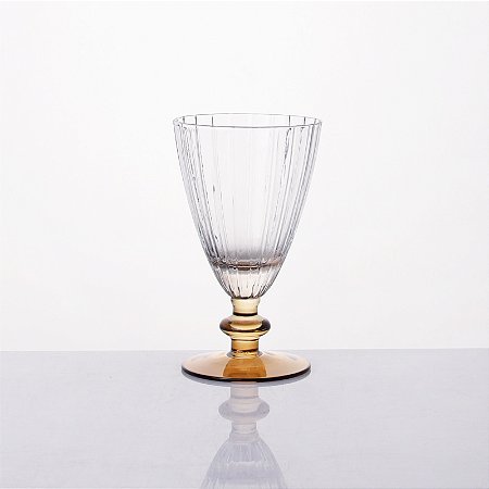 TAÇA SOL VIDRO TRANSPARENTE E ÂMBAR