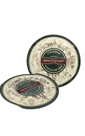 CENTRO DE MESA REDONDO DE VIDRO CHEESE - QUEIJO