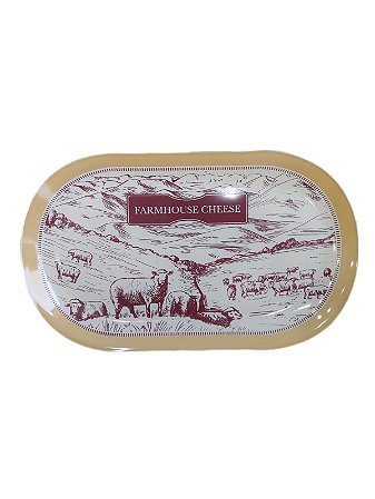 TRAVESSA DE VIDRO OVAL FARMHOUSE CHEESE - QUEIJO