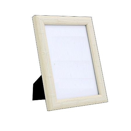PORTA RETRATO DETALHES BAMBU BRANCO - M