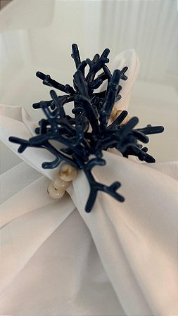 PORTA GUARDANAPO CORAL AZUL MARINHO (UNIDADE)