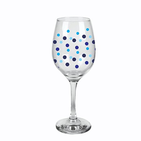 TAÇA BARONE TRANSPARENTE COM BLUE BOLL