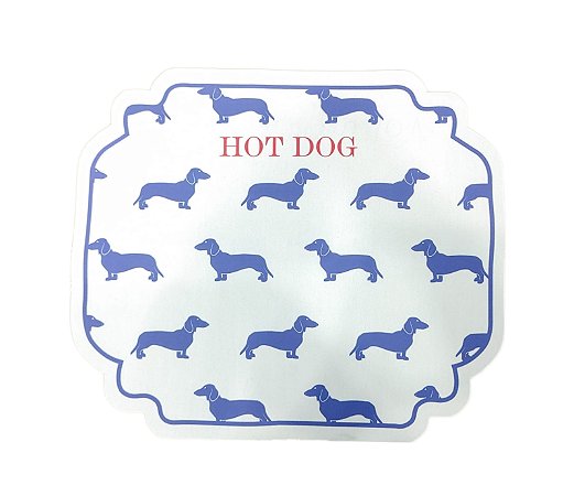 JOGO AMERICANO RETANGULAR AZUL E BRANCO - HOT DOG (LINHA HAMBÚRGUER)
