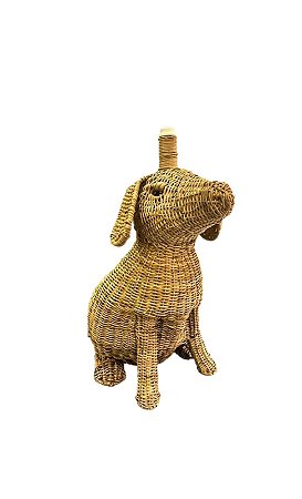 PEDESTAL DOG EM JUNCO NATURAL