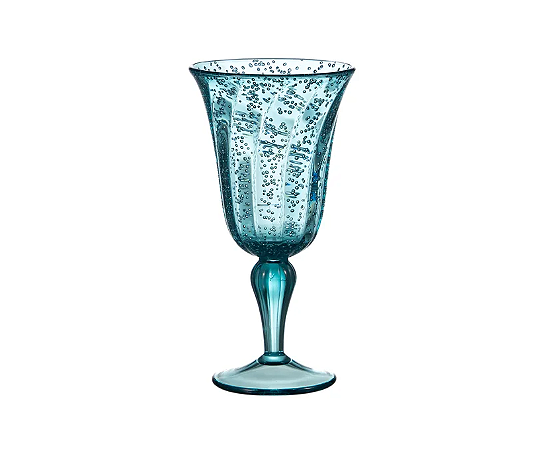 TAÇA BOLHAS ACRÍLICO TURQUESA