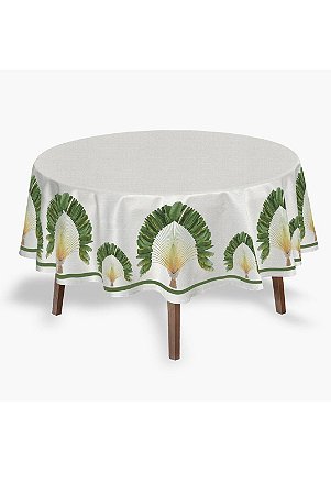 TOALHA DE MESA RETANGULAR PALMEIRA LEQUE