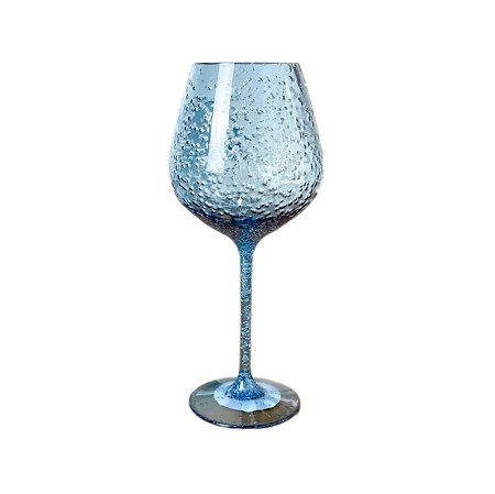 TAÇA DE VINHO /GIN BOLHAS ACRÍLICO AZUL