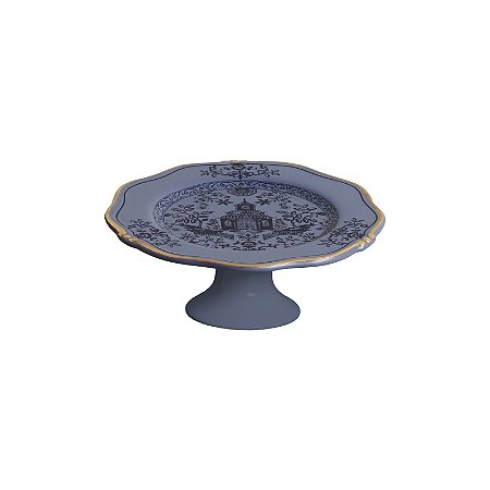 PORTA PETIT FOUR MANDARIM AZUL COM PÉ