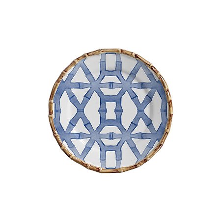 PRATO SOBREMESA BAMBOO PRINT AZUL