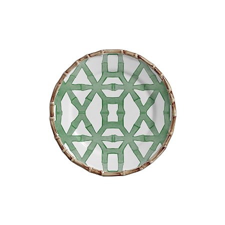 PRATO SOBREMESA BAMBOO PRINT VERDE