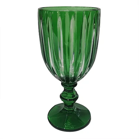 TAÇA ANA DRINK EM VIDRO VERDE