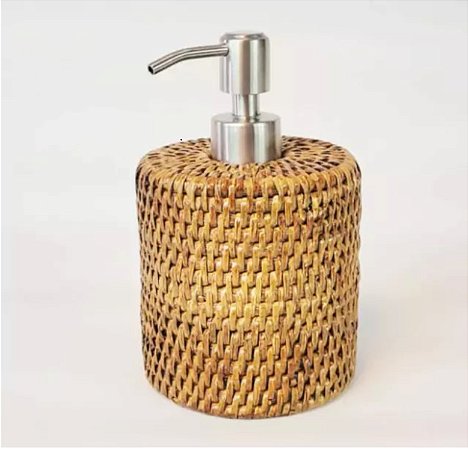 PORTA SABONETE LIQUIDO EM RATTAN MANDALAY
