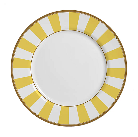 PRATO RASO STRIPE AMARELO - UNIDADE