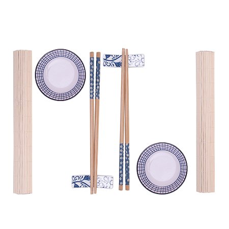 CONJ. SAKAI 8 PEÇAS DE BAMBU PARA SUSHI