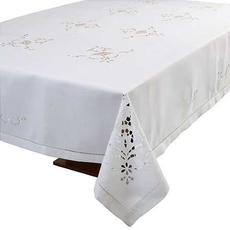 TOALHA DE MESA RETANGULAR BRANCA 1,80X3,10M