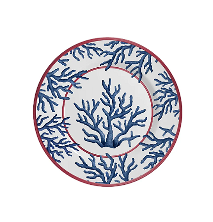PRATO SOBREMESA CORAL AZUL GABLES