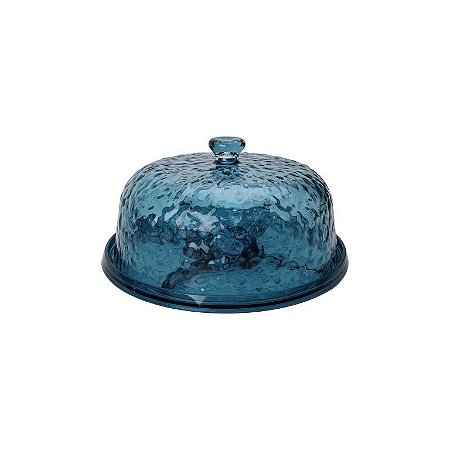 BOLEIRA BOLHAS DE ACRÍLICO AZUL