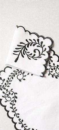 GUARDANAPO BRANCO VERSAILLES VERDE MUSGO