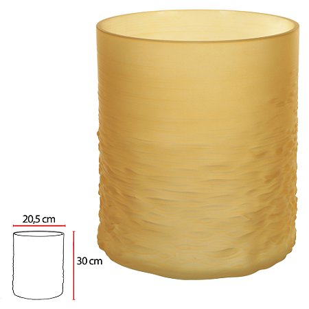 VASO DE VIDRO ÂMBAR - M