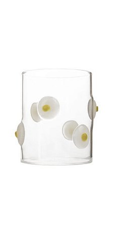 CONJ. 6 COPOS VIDROS COM BOLAS BRANCO