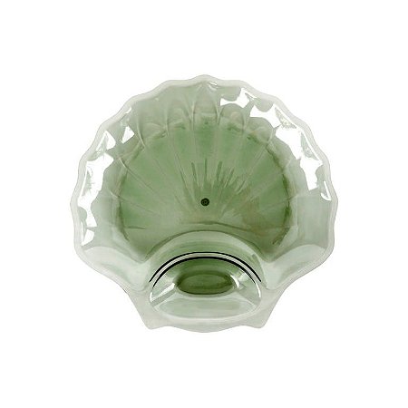 PETISQUEIRA / SALADEIRA COM MOLHEIRA CONCHA VERDE