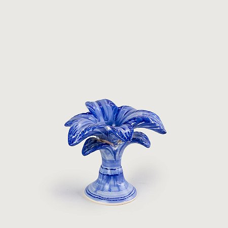 CASTIÇAL TROPICAL COQUEIRO AZUL - P