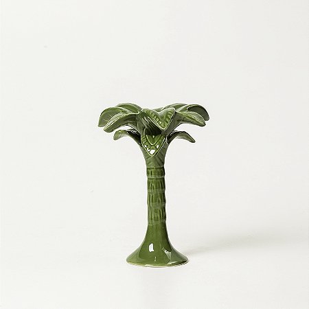 CASTIÇAL TROPICAL COQUEIRO VERDE - M