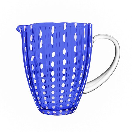 JARRA DE VIDRO AZUL ORQUIDEA PESPONTO