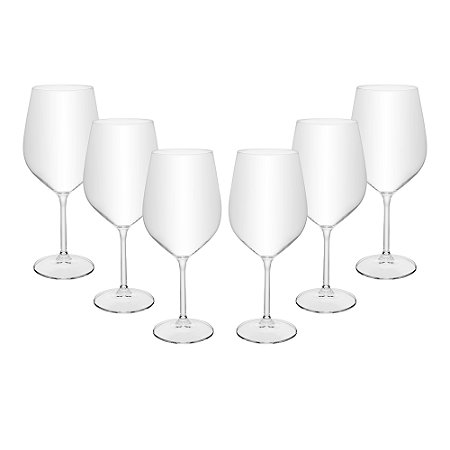 JOGO 6 TAÇAS DE VINHO CREX CRISTAL