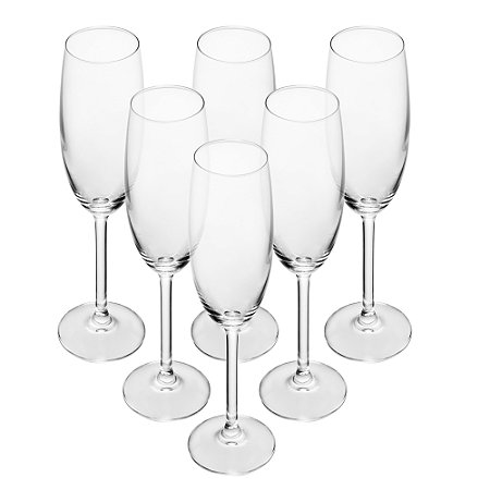 JOGO 6 TAÇAS DE CHAMPAGNE CRISTAL VERONICA
