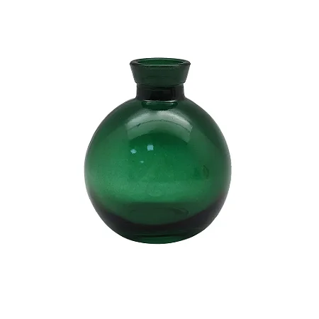 MINI VASO COLLOR BOJUDO DECORATIVO EM VIDRO VERDE