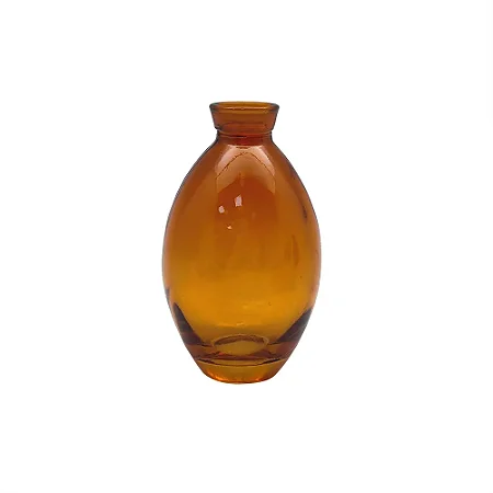 VASO COLLOR BOJUDO DECORATIVO EM VIDRO ÂMBAR - P
