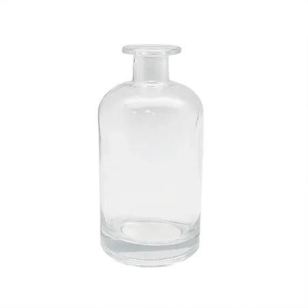 VASO COLLOR GARRAFA DECORATIVO EM VIDRO TRANSPARENTE - M